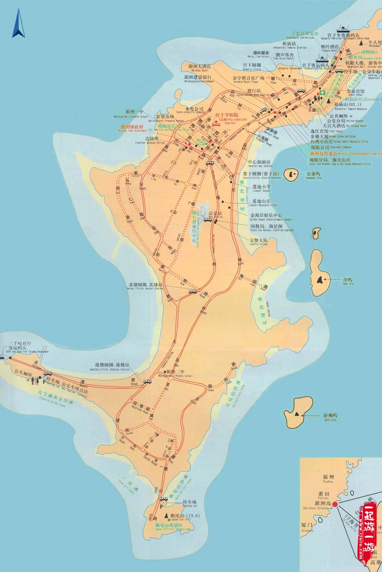 湄洲岛高清导游图