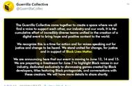 Guerrilla Collective线上展会延期！着重介绍黑人游戏