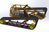 单人越野履带车造型3D建模图纸 Solidworks设计
