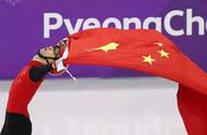 武大靖， flew past the line at Gangneung Ice Arena