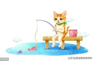 屈老师小班语言教案《小猫钓鱼》