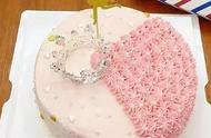 小公主生日必备，简约粉嫩女王生日蛋糕