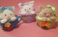教你学会如何钩织可爱的茶杯猫，萌萌哒，是不是很有创意！