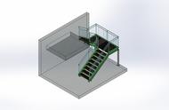 Metall Stair金属工业楼梯3D模型图纸 STEP格式