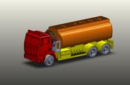 简易Leyland-cruiser燃料输送卡车3D模型图纸 STEP IGS格式