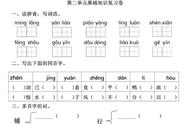 一课一练：三年级上册语文第二单元基础知识复习卷参考答案