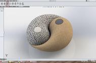 用SolidWorks画一个3D太极图