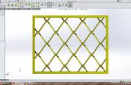 SolidWorks铁丝网详细建模步骤，主要是填充阵列、分割工具的使用