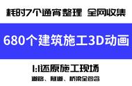 熬了7个通宵整理的680个建筑3D动画，一建实务一招搞定