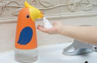 让孩子爱上洗手的软萌小鹦鹉：小向自动感应泡沫洗手机套装