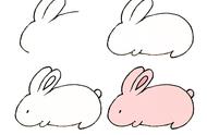可爱的小兔子简笔画大全｜跟着步骤画小兔子，想不可爱都不行