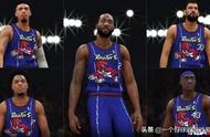 NBA2K官方推特晒出猛龙首发五虎身穿复古球衣的特效图