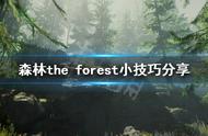 《森林》游戏有什么技巧？The Forest游戏小技巧分享