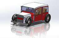 OldCar老爷车简易模型3D图纸 Solidworks设计