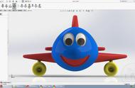 3D模型分享：用SolidWorks画的卡通飞机，很可爱，但有一定难度