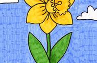0基础绘画教程：8个步骤教你画一幅水仙花，期待春天的温暖
