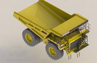 CAT 777D大型矿用运输车翻斗自卸车3D图纸 STEP格式