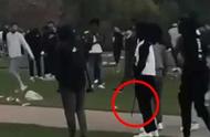 震惊！两黑帮团伙在伦敦海德公园持刀对峙斗殴