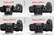 索尼A7R/A7R2/A7R3/A7R4相机体积对比