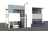 施罗德住宅CAD图纸，激光切割图纸su模型，建筑大师
