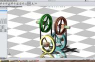 用SolidWorks建模的循环带轮，四个零件都很好画，装配更是简单