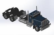 freightliner货运卡车模型3D图纸 Solidworks设计 附IGES格式