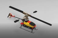 Helikopter RC遥控直升机玩具模型3D图纸 STP格式