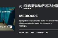 《海绵宝宝：比奇堡的冒险》IGN 5分 玩法已太过时了