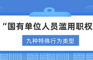 “国有单位人员滥用职权”的九种特殊行为类型