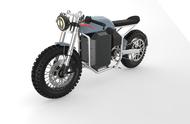 electro-motorcycle电动摩托车3D数模图纸 STEP格式