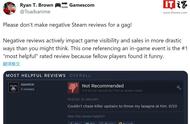 从业者呼吁玩家不要为了搞笑给Steam游戏打差评