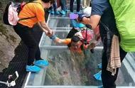 惊险！河北邯郸一女子在废弃的玻璃栈道游玩时，不慎踩空坠落