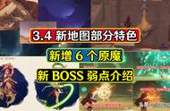 原神：3.4新地图，6种新原魔登场，新BOSS弱点曝光