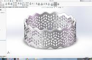 用SolidWorks画的叶形圆环，有点复杂，要用到块和方程式