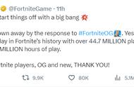 《堡垒之夜》单日在线玩家超过4470万，游戏时长1.02亿小时