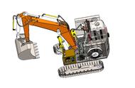 1比8模型遥控履带挖掘机3D数模图纸 Solidworks设计