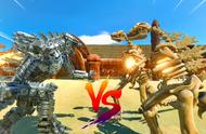 机械哥斯拉VS骷髅哥斯拉，动物战争模拟器。#游戏日常