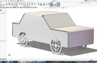 用SolidWorks画的钣金小车